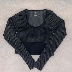 black offline long sleeve top